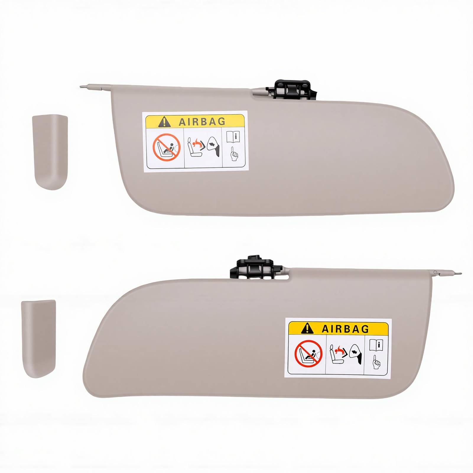 Tbest Pare-Soleil Avant Gauche Droit Remplacement 1613251480 Polyamide Thermorésistant Anti-éblouissement pour Soleil Avant