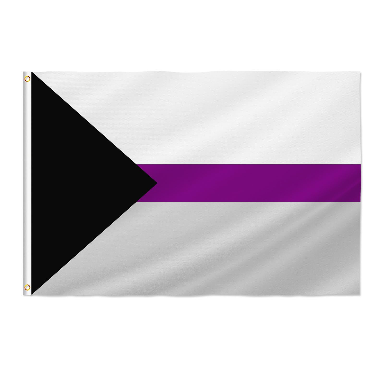 PTEROSAUR Demisexual Pride Flag 2x3 Ft, LGBTQIA Demisexuality Rainbow Small Flags for Outdoor and Indoor Decoration Banner