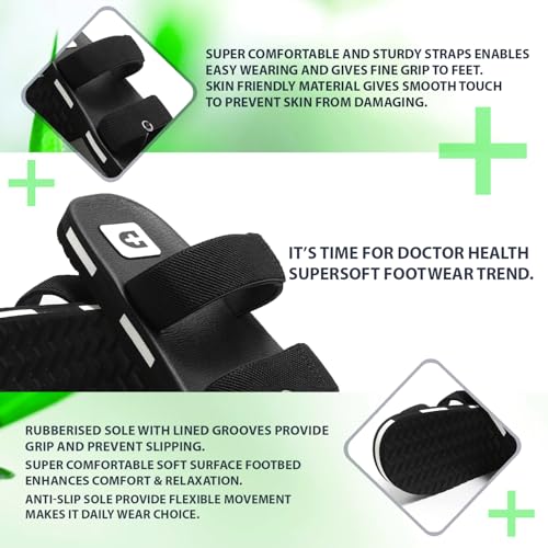 Image of DOCTOR HEALTH SUPER SOFT Tan Slipper for Mens Diabetic & Comfortable || Skid Resistant Flip-Flop & Sliders for Mens