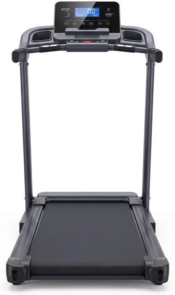 Caminadora Plegable con Inclinación 12% y Manubrio Ajustable, Color Negro