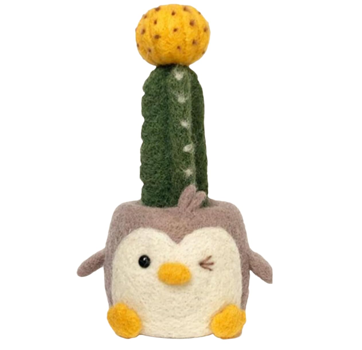 YJIUYUANQ Full Range of Needle Felting Kit Cactus Wool Felted Set - Penguin