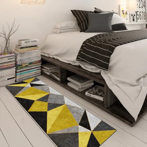 Tapis de couloir patchwork jaune pour égayer votre entrée
