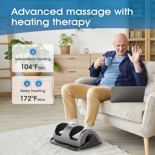 Image of TISSCARE Shiatsu Foot Massager with Heat: Foot Massager Machine for Neuropathy, Plantar Fasciitis and Pain Relief-Massage Foot, Leg, Calf, Ankle with Deep Kneading Heat Therapy