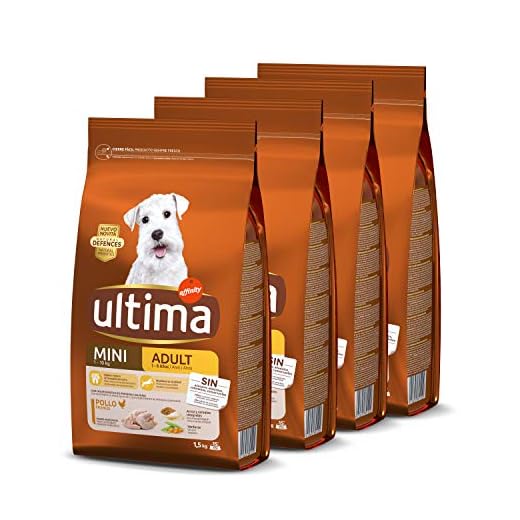 Ultima Pienso para Perros Mini con Pollo - Pack de 4 x 1.5 kg, Total: 6 kg