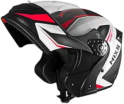 Capacete de Moto Mixs Gladiator Neo Brilhante Escamoteavel Articulado Robocop Rosa