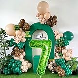40 Inch Green Pixel Number 7 Balloon for Kids 7th Birthday Decorations, Large Dark Kelly Lime Green Self Inflating Foil Seven Balloon Number for Boys Birthday Video Game Patrick's Day Party Supplies - Image 5