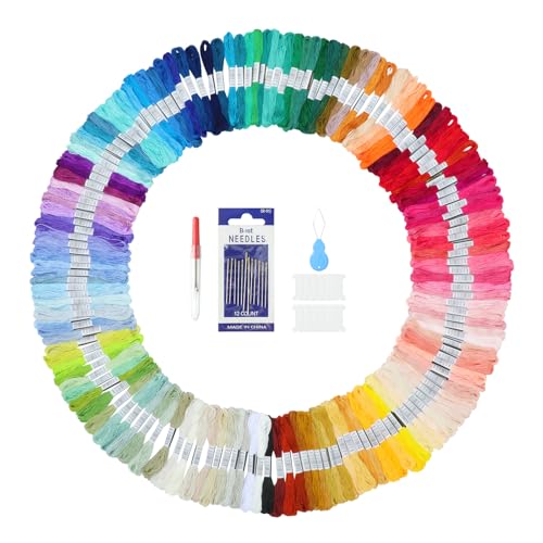 HDRNT150 Farben Stickgarn Set für kreatives Sticken ideal für Ihre DIY Stickprojekte vielseitiges Stickmaterial für Anfänger und Fortgeschrittene Geschenk für Bastelfans und Hobbyisten