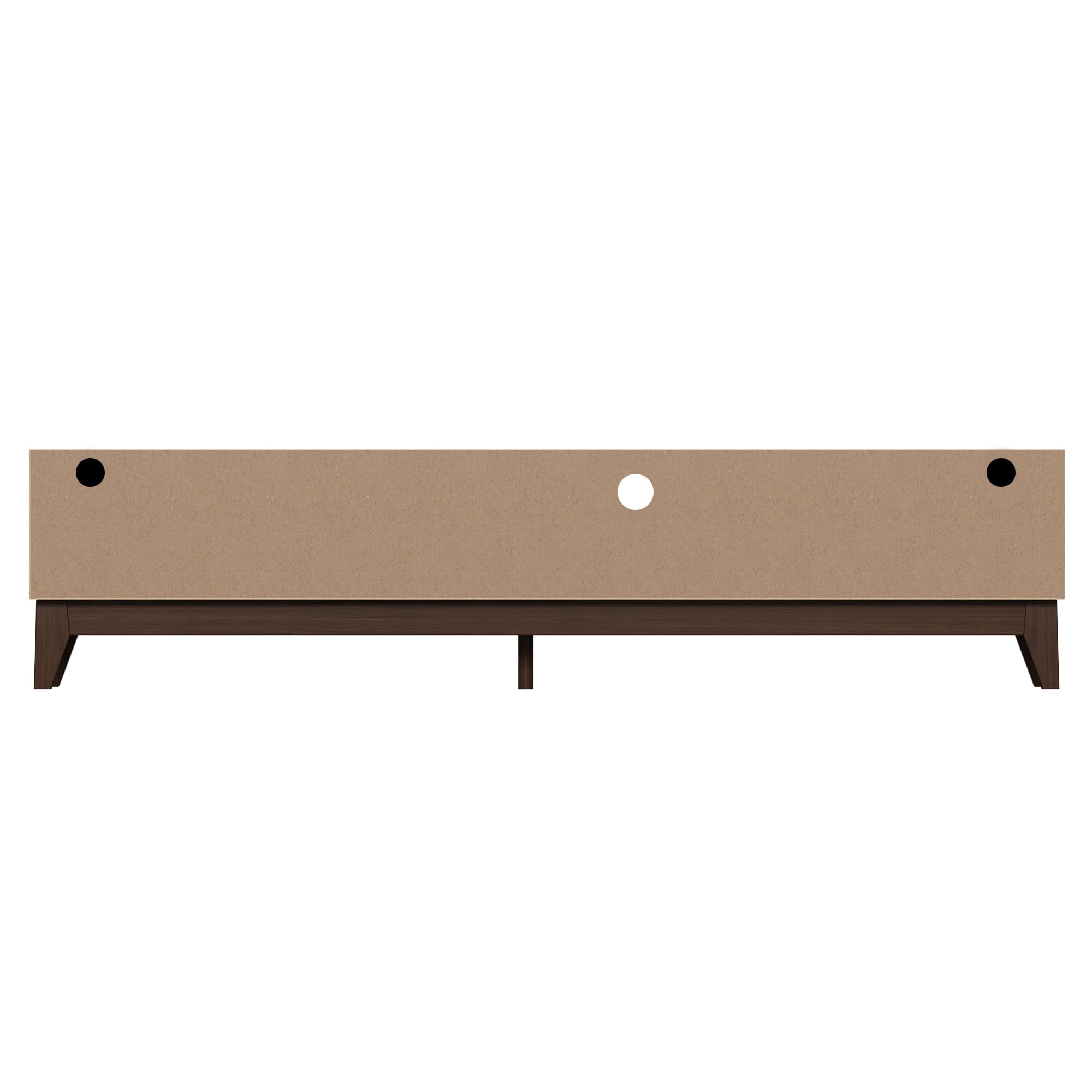 Merax TV-Schrank 170x35x40 cm, TV-Lowboard mit 3 Türen, 1 Schublade, offenen Fächern und Kabeldurchführung, stilvolles TV-Möbel mit großem Stauraum für Wohnzimmer, dunkle Holzfarbe