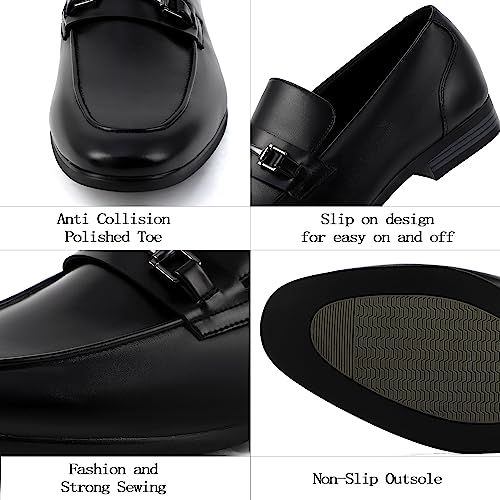 Men's Dress Penny Loafers, Mens Business Formal Leather Loafer Shoes, Moc Toe Casual Stylish Slip On Wedding Shoe for Men2