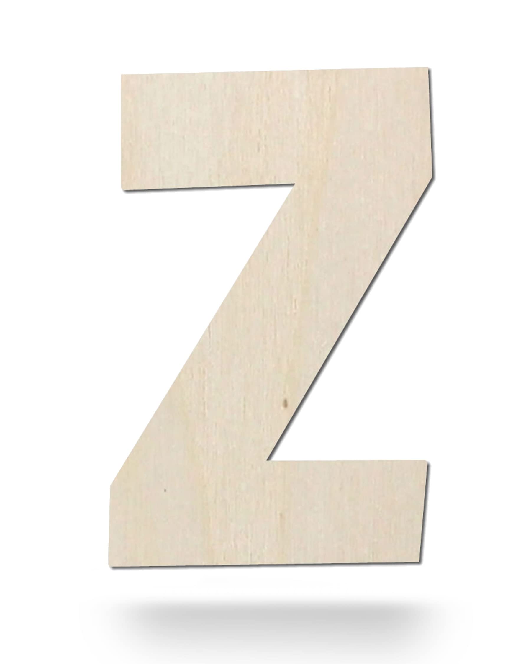 Kleenes Traumhandel Holzbuchstaben - Buchstabe aus Holz - Buchstaben für Türbeschriftung - Alphabet aus Holz für Kinderzimmer, Wohnzimmer u.v.m. - (7,5 cm, Großes Z)