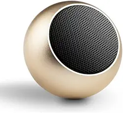 Mini Caixa de Som Bluetooth Metal Amplificada Mini Speaker 3w (Dourada)
