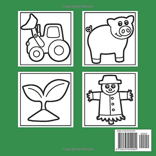 My First Farm Coloring Book Ages 1+: Cute Barnyard Coloring Book for Toddlers | With 25 Simple Pictures like Farmyard Animals, Farm Vehicles & More to Learn and Color | For Kids Ages 1-3 - Image 2