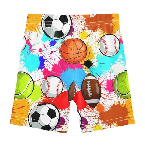 Sports Ball Colorful Girls Bike Shorts Girl Clothes Toddler Under Dress Dance Shorts for Sports,4T2