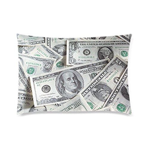 Funny US Dollar Currency Money Pillowcase, Hundreds of Dollar Bills Pillowcase - Pillowcase