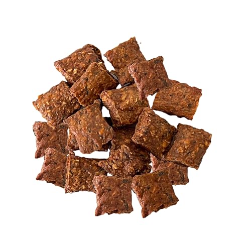 ECO WOOF Fisch Hundeleckerli - Getrocknete Wels Chips 97% mit Bierhefe - 375 g - Getreidefrei - Single-Protein - Mit Omega 3 - Unterstützt stabile Darmflora & Verdauung - Nicht fettend & Geruchsarm