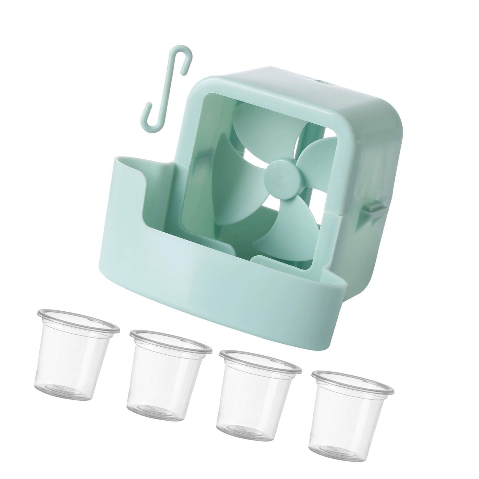 HGENAHGTF 3 Multiuse Fan Cooling Attachment with Ice Compartment, Texture for Table/Floor Ice Cooling Box for Fan Temperature Container Outdoor Indoor
