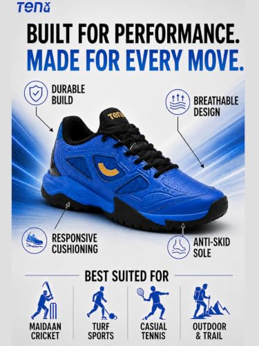 Image of By Sachin Tendulkar Unisex Switch Fan Edit 2.0 Multi-Sport Shoes | for All Turfs with Rubber Studs