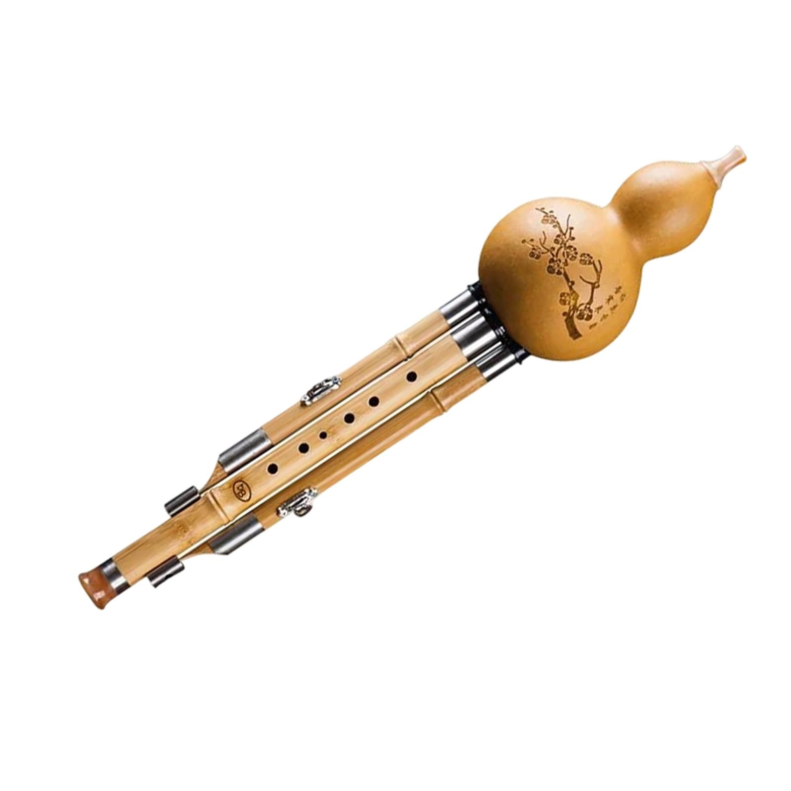Trzytonowy Naturalny Instrument Dęty Drewniany Hulusi C/Bb Dla Dorosłych I Początkujących(BB key)