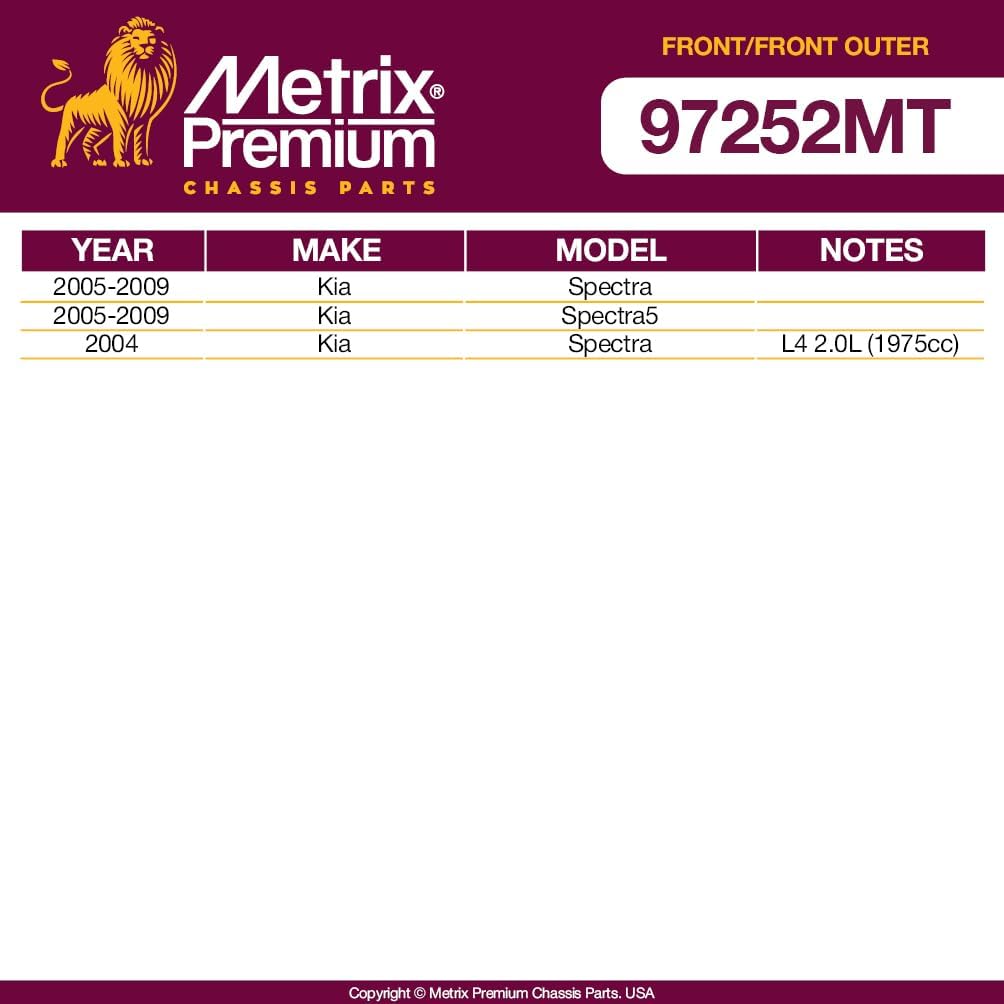 Metrix Premium Chassis Parts - 4 PC Outer Tie Rod End & Front Sway Bar Stabilizer End Link Kit Fits 2005-2009 Kia Spectra, 2004-2009 Kia Spectra5, Replacement ES3377, K80512, K80513, Made in Europe