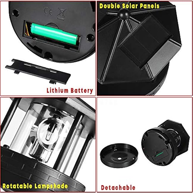 Solar Lighthouse LED Lighthouse Rotating LED Light Garden Decor