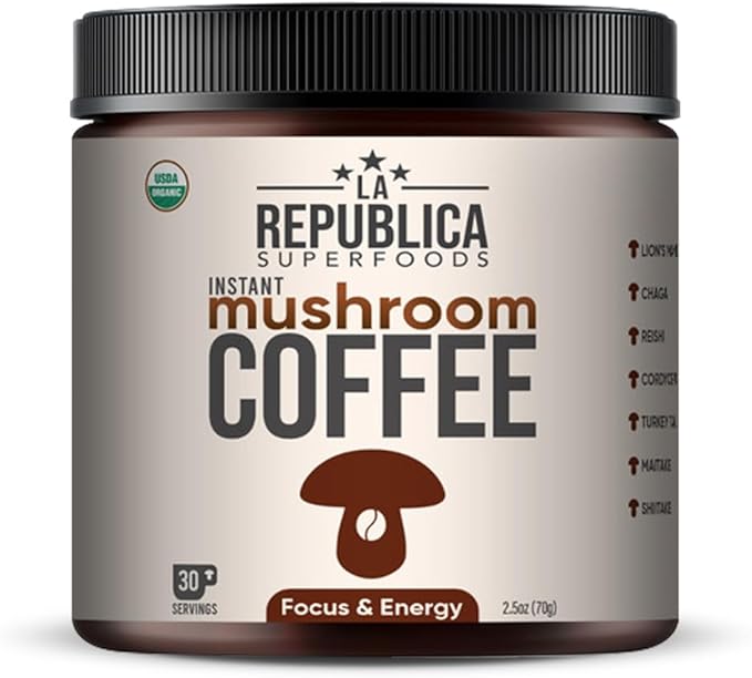 La Republica Organic Mushroom Coffee with 7 Superfood Mushrooms