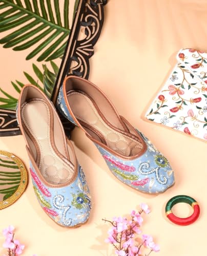 Image of SilverArrow Ethnic Embroidery Jutti with Beautiful Design for Women & Girls
