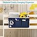 Loghot Bedside Caddy/Bedside Storage Bag Hanging Organizer for Bunk and Hospital Beds,Dorm Rooms Bed Rails,Can be Placed Glasses,Books,Mobile Phones,Keys (Navy Blue)