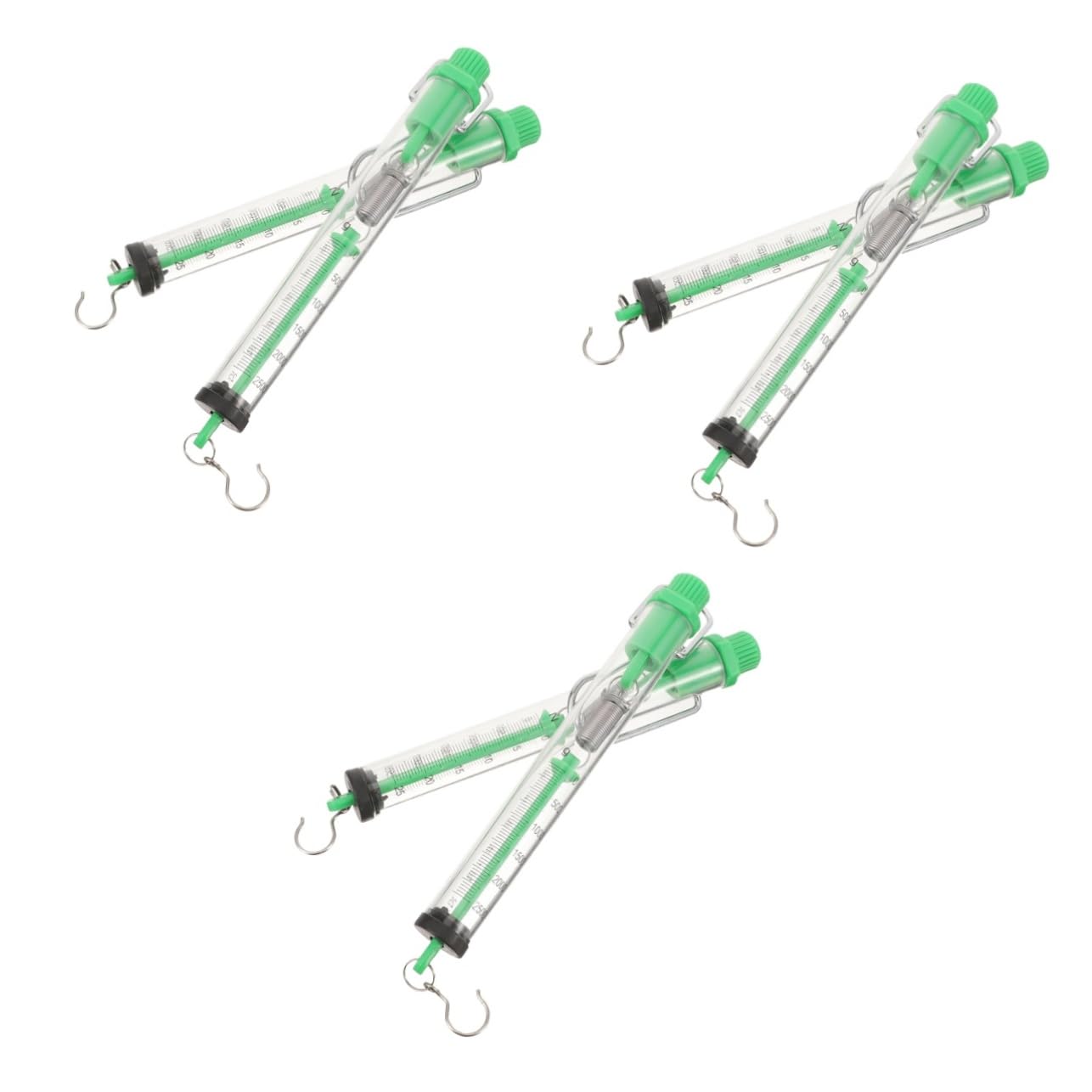 Gatuida 6pcs Portable Spring Scale Mechanical Balance Scientific Scale Hanging Ring and Hook
