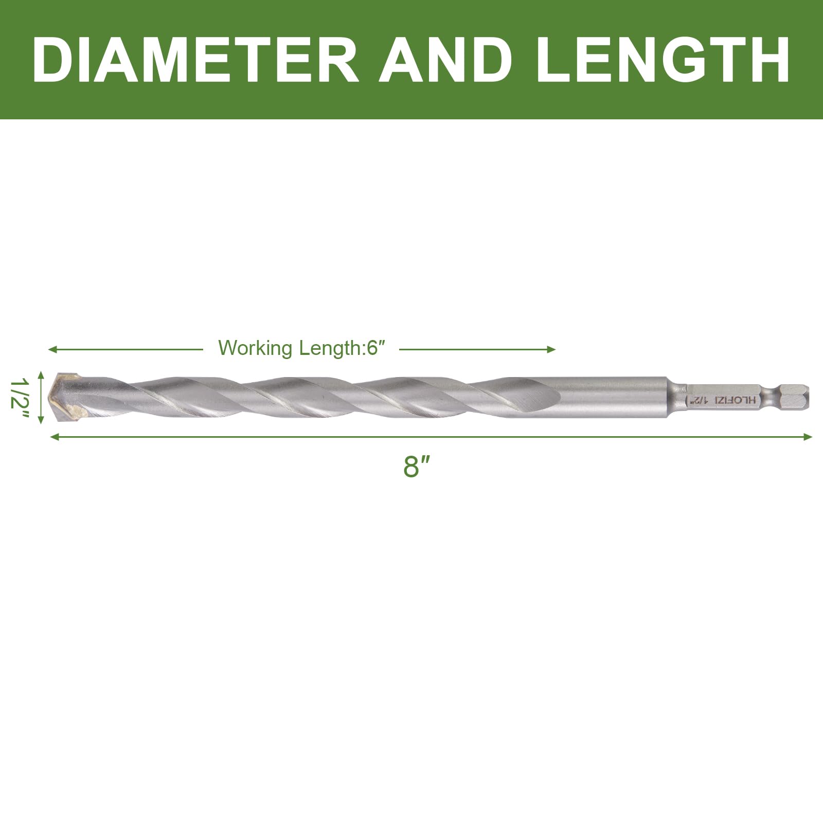 Masonry Drill Bits - 2 Pack for Concrete & Stone -5