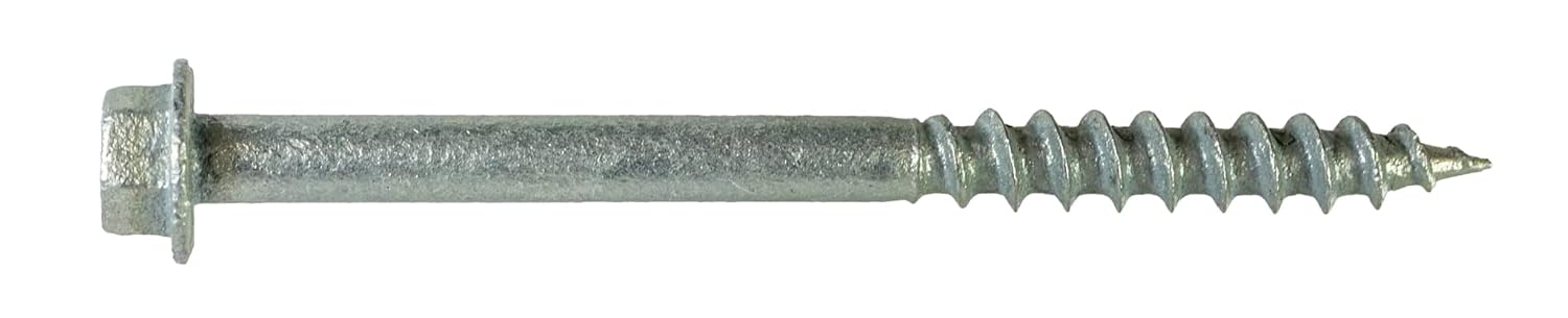 Simpson Strong-Tie SD10212R100-R - #10 x 2-1/2 Inch Strong Drive SD Connector Screws - 1/4 Inch Hex Head, Galvanized Coating, Hex Bit Included, for Construction, Home Improvement (Box of 100)