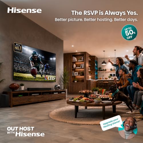 Image of Hisense 40 inch Inch QD4 Series Hi-QLED FHD Smart Roku TV - Hi-QLED Color, Dolby Audio, Works with Alexa, Full Array LED, Slim Bezel Design (40QD4SR, 2026 New)