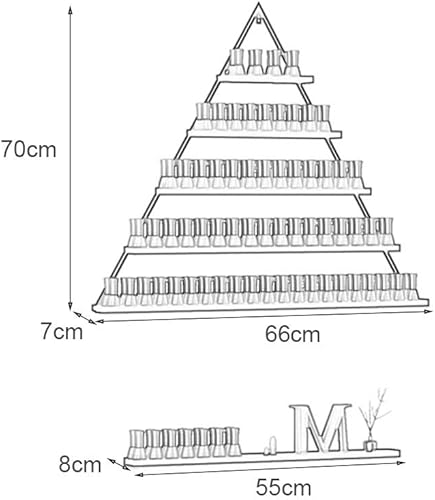 Miniatura 3 de Estantes triangulares de metal para esmaltes de uñas para estantes de pared, estante de almacenamiento de aceite esencial, tienda de salón de uñas,