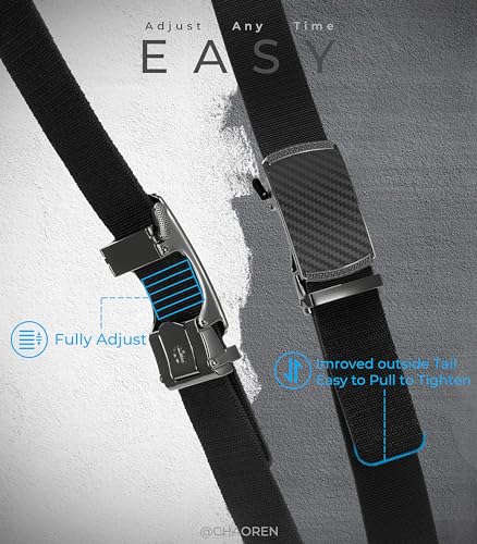 CHAOREN Mens Belt Stretchable - Elastic Golf Nylon Web Adjustable Belt - for Casual Wear4