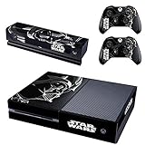 CAN Designer Skin Sticker for the Xbox One Console With Two Wireless Controller Decals- Star Wars Darth Vader Black Version GSTM0177
