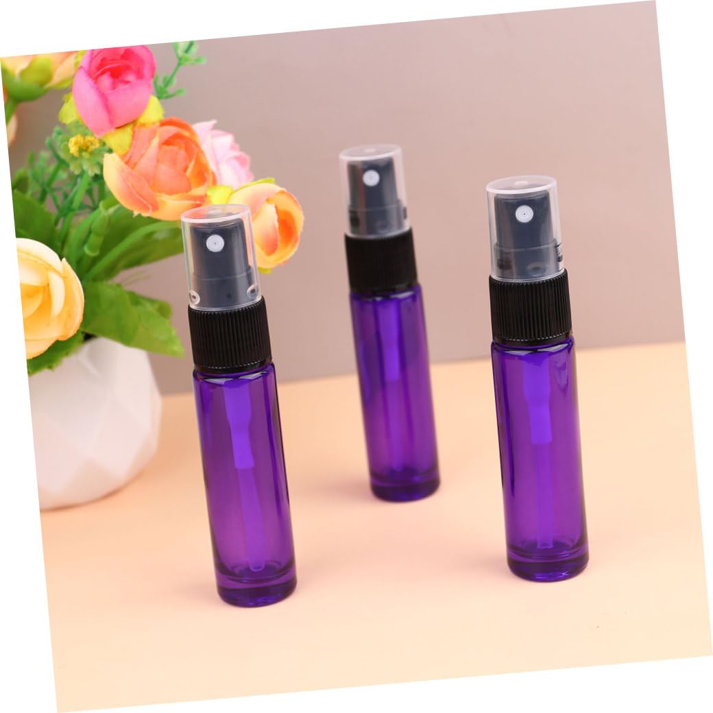 FOMIYES Glas Parfüm Sprühflaschen Tragbar Klein Wiederbefüllbar 20 Stück 10ml mit Kompaktem Design Violette Sprühflasche für Reisen und Outdoor für Ätherische Öle und Düfte
