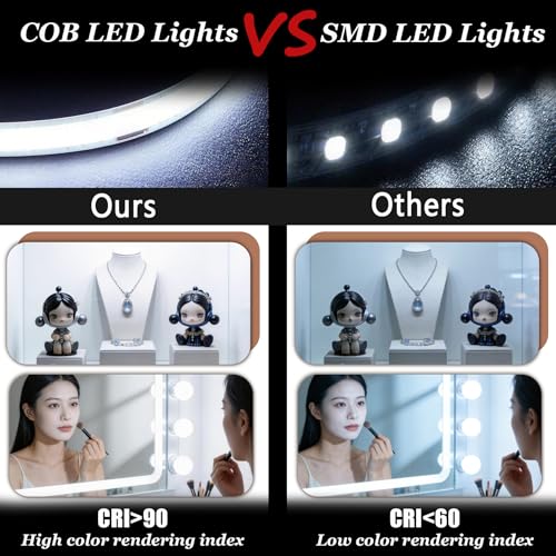 Tira LED COB blanca 10 pies, 24V, regulable, alta luminosidad miniatura 4
