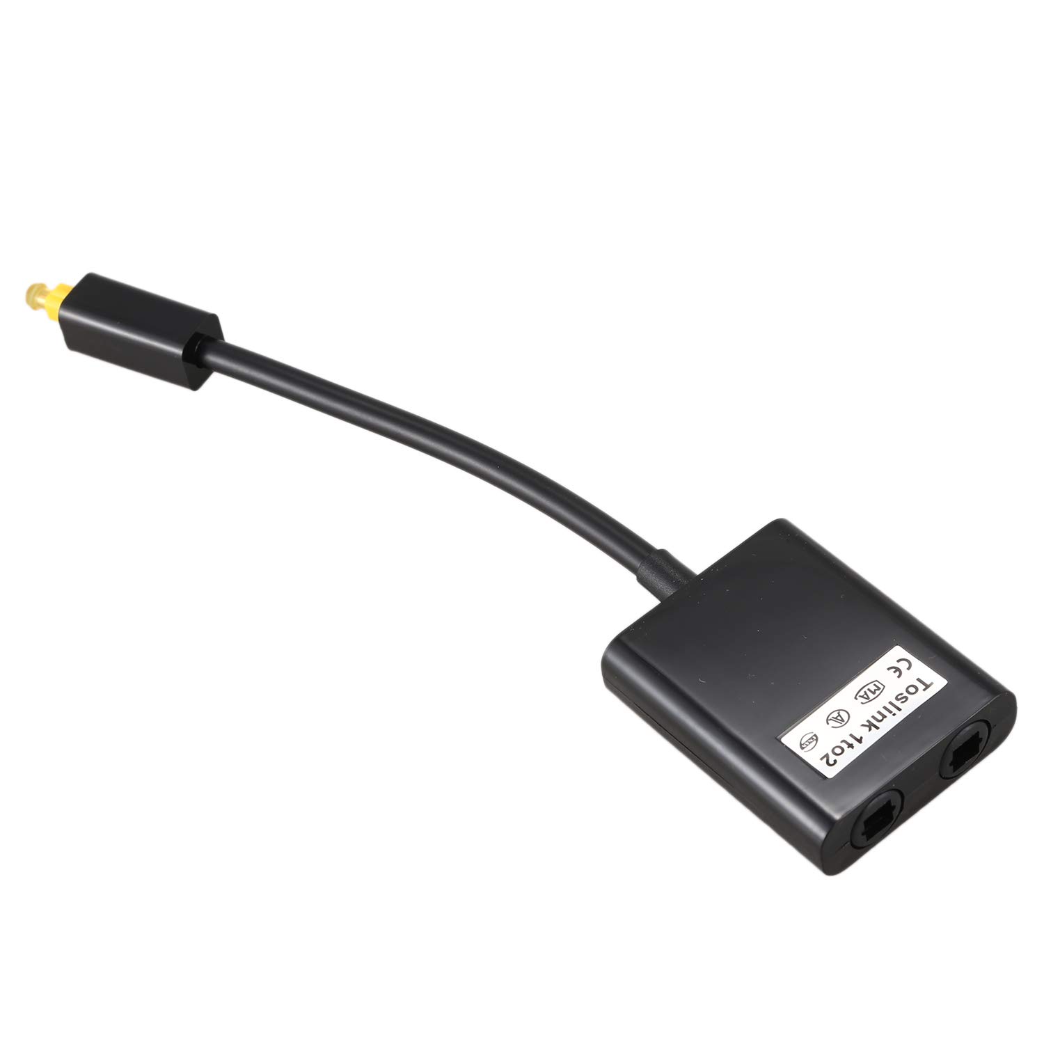 MAIKO Digital SPDIF Optical Audio Splitter 2 Way Toslink Splitter Adapter 1 Input 2 Output SPDIF Optical Cable Splitter Hub