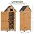 MCombo Outdoor Storage Cabinet with Shelves, Wooden Outside Storage Shed with Floor, Garden Tool Shed for Patio Yard Lawn, 0770 (Natural)