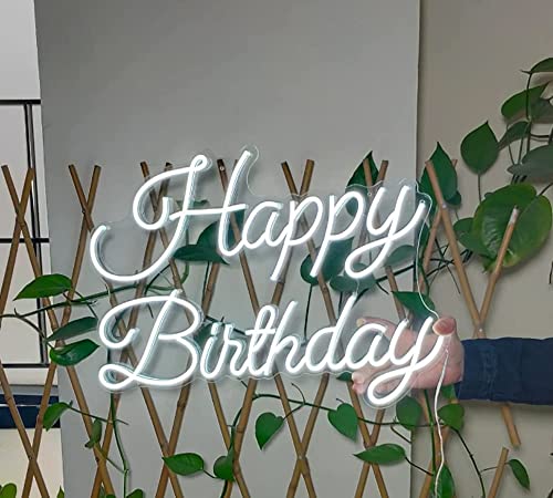 Image of LED Neon Sign Night Light for Wall Party Decor Bedroom Room Bar Wedding Home Birthday Art Decoration Christmas with USB Chain Light modulator 5v (lets party blue)