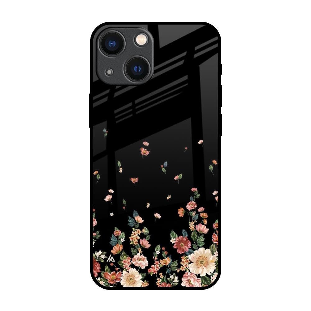 Hocopoco Printed Tempered Glass Back Case Cover Compatible with iPhone 14 Plus - Floating Floral Print Real Glass case (B0CKDXZSTZ) Amazon Price History, Amazon Price Tracker