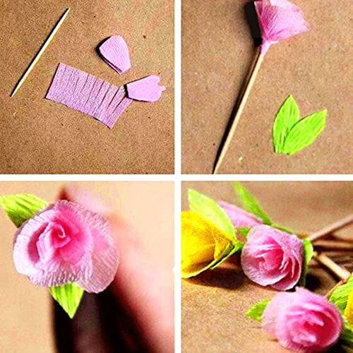 Premium Crepe Paper Party Streamers 21 Assorted Colors Large 20"X3.2Ft. Per Sheet Diy Crepe Paper Flowers Crafts Gift Wrapping Box Birthday Wedding Party Drop Decoration Supply (Lemon Yellow) #TOP7