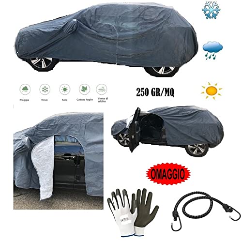 Compatible with Renault Clio Sporter dCi 8 V 90 EDC Ses Ener.Zen Car Cover Fleece Waterproof Anti-Scratch Mould Size L 482 x 196 x 140 cm Car Cover with Side Zip
