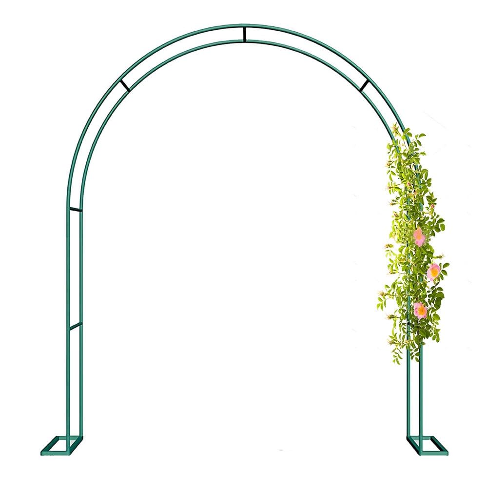 Stainless Steel Garden Arch for Climbing Plants Freestanding Metal Trellis Black Decorative Arch for Flowers & Vines 2.2m Height x 2.4m Width Outdoor Support