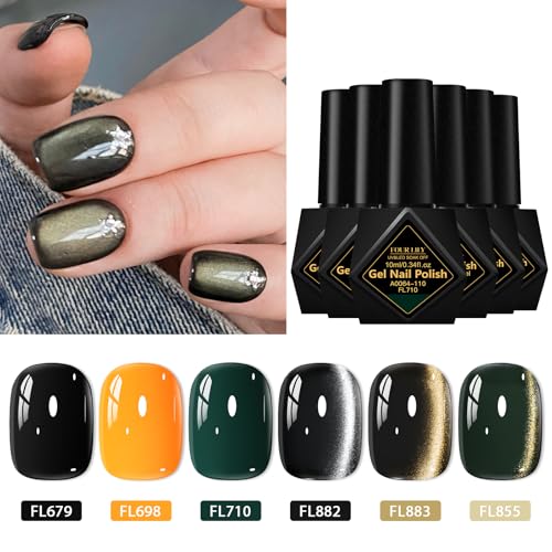Set de 6 esmaltes en gel con efecto holográfico miniatura 7