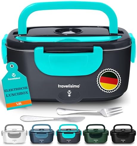 TRAVELISIMO Elektrische Lunchbox Grote Capaciteit 1,8L 80W, 12/24/220V