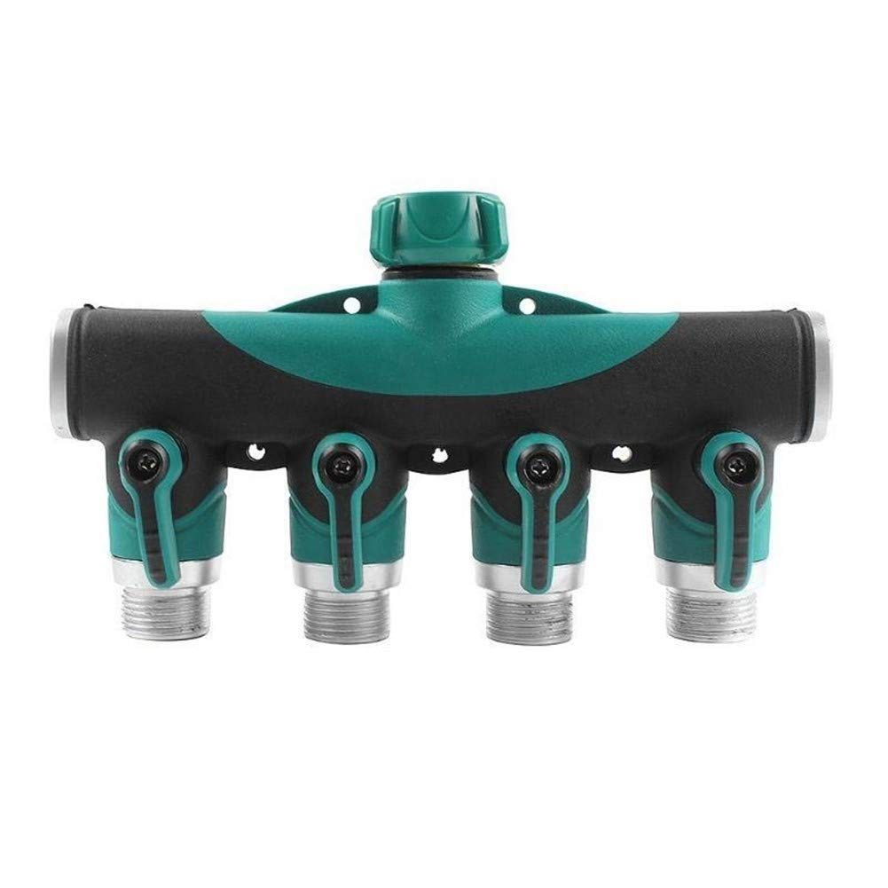per Irrigazione del Giardino Connettori per Tubo dell'Acqua a 4 Vie Rubinetto Filettatura Femmina Standard Europeo USA 1/2"-3/4"-1" Divisori per Tubi (Diametro : EU) (OneColor EU)
