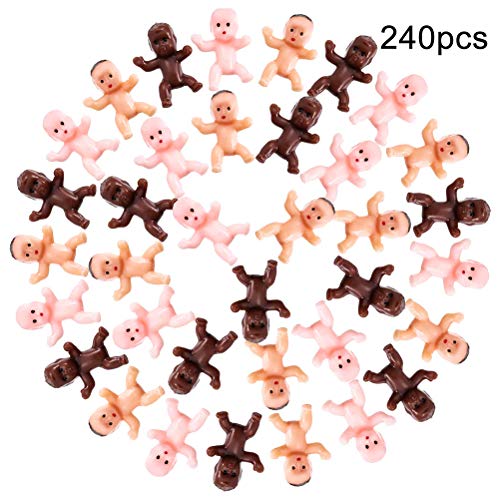 Baby Dolls de plástico, Mini Baby Dolls Toy Baby Shower Mini Babies Ice Cube Pequeño bebé para Baby Shower Baptism Deco Plastic Baby Decorations