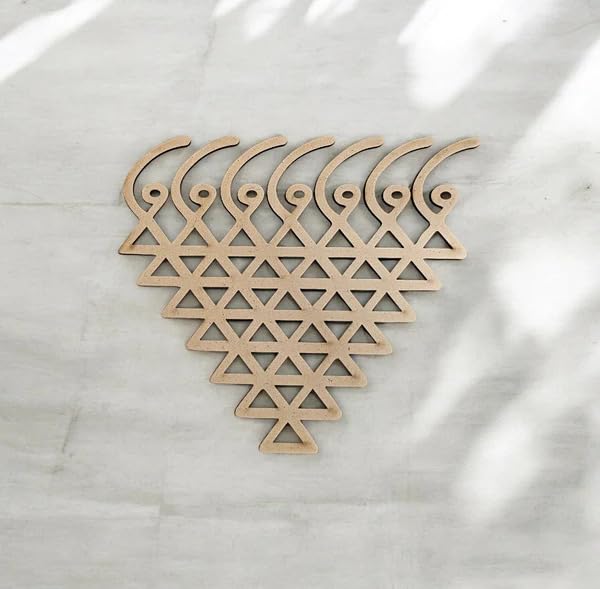 Haoser Wooden MDF Wall Art Cutout – Geometric Craft Panel for DIY Painting, Home Decor, and Hanging Art Projects, Laser Cut Pattern for Wall Decoration, 4 to 12 Inch Sizes (5 Inch)-image-40
