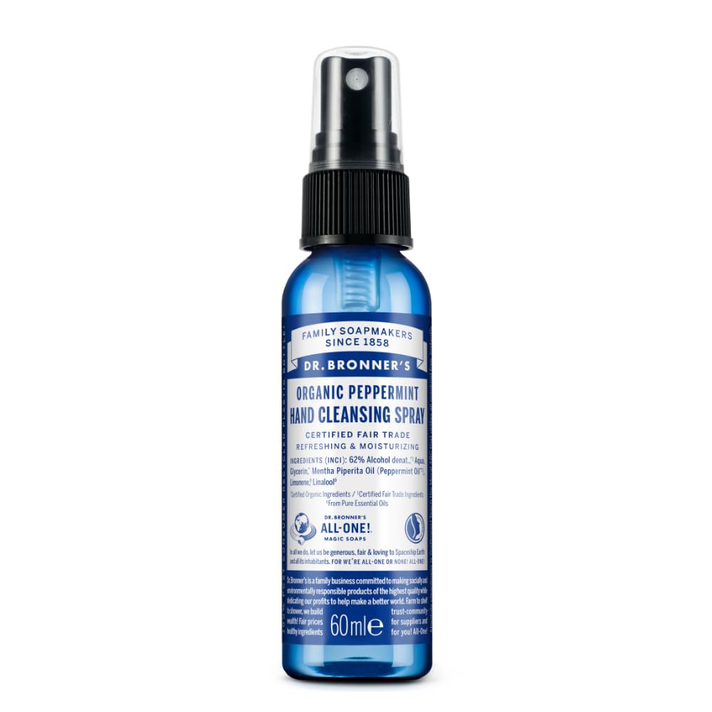 Dr Bronners Organic Hand Hygiene Spray Peppermint 60ml