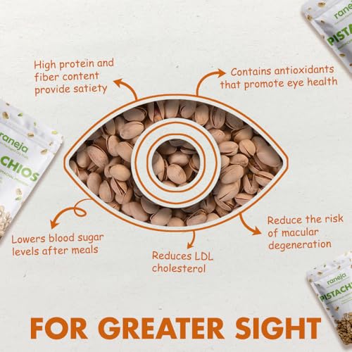 Image of Raneja Pistachios Roasted & Salted, Pista, 600Gm, Rich In Protein, Phosphorus, & Dietary Fibre, Nuts & Dry Fruits, Shelled Nuts, Crunchy & Delicious Healthy Snack